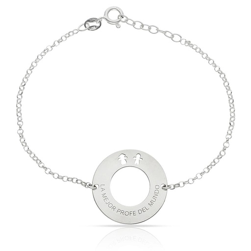 [AG237] PULSERA PLATA 925MM CIRCULAR + FRASE