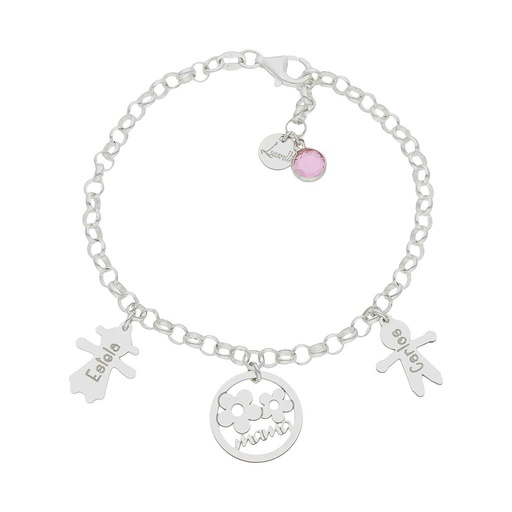 [AG3001] PULSERA MI HISTORIA PLATA 925MM MAMA