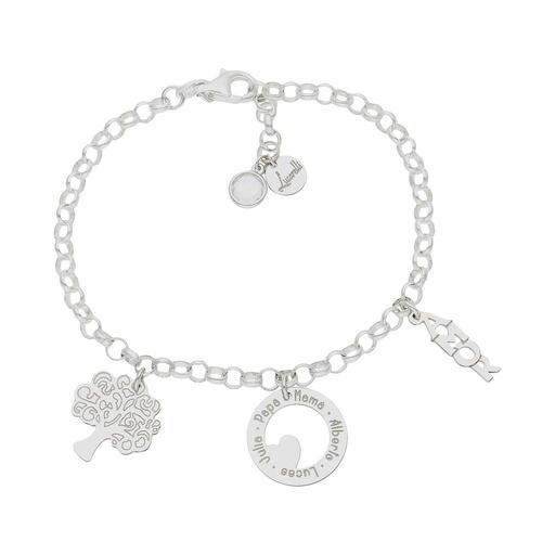 [AG3005] PULSERA MI HISTORIA PLATA 925MM FAMILIA