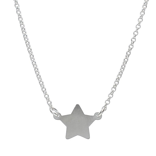 [AG367] GARGANTILLA PLATA 925MM ESTRELLA