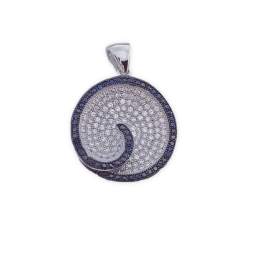 [AG5032G] COLGANTE PLATA 925MM REDONDO CIRCONITAS