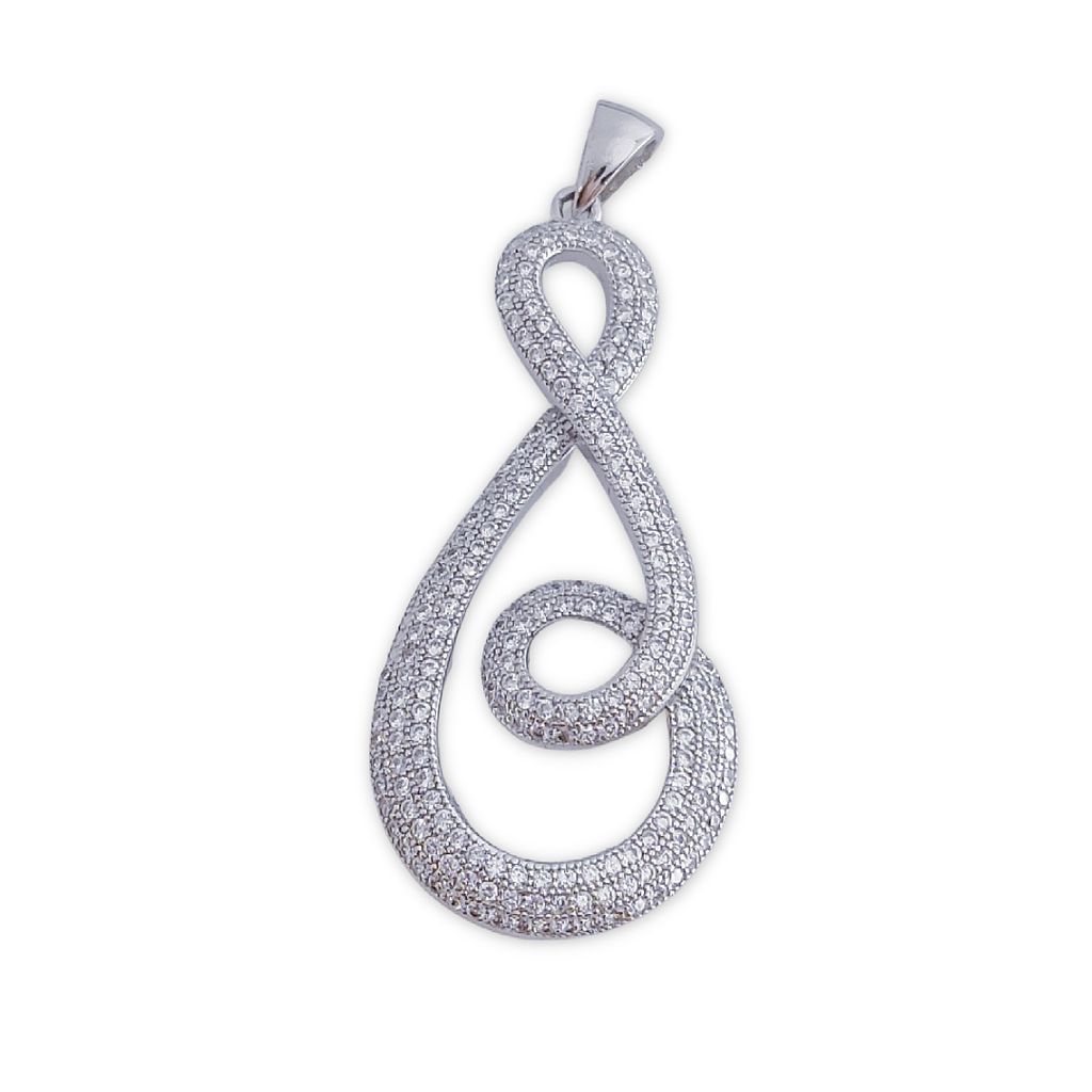 COLGANTE PLATA 925MM CIRCONITAS