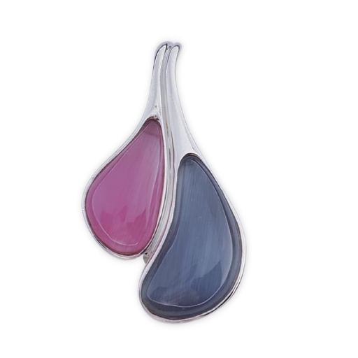 [AG533] COLGANTE PLATA 925MM OJO DE GATO