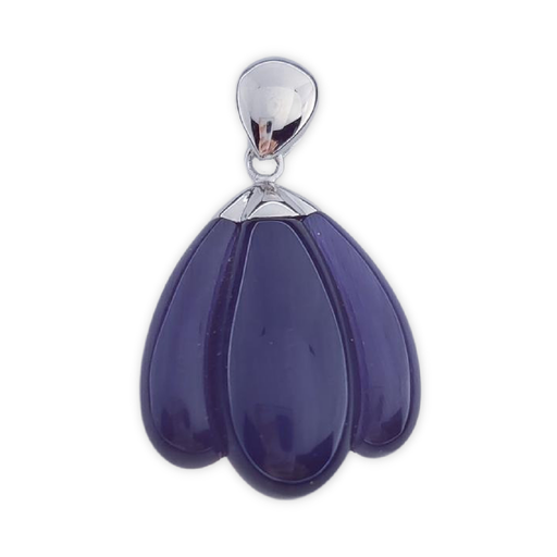 [AG538] COLGANTE PLATA 925M OJO DE GATO AMATISTA