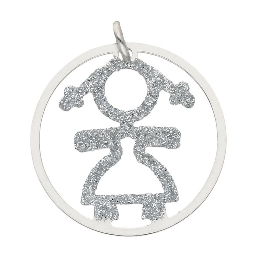 [AG627] COLGANTE PLATA 925MM NIÑA