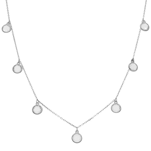 [AG642] GARGANTILLA PLATA 925MM PIEDRAS CIRCONITAS