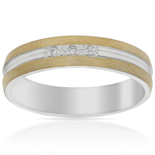 ALIANZA PLATA 925MM 3 CIRCONITAS - 5MM