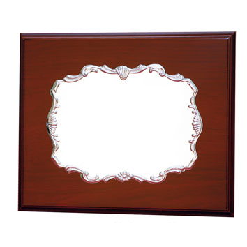 PLACA HOMENAJE ALUMINIO 26X21CM - 18X14CM