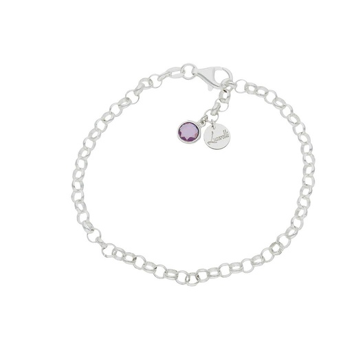 [AG3000L] PULSERA MI HISTORIA PLATA 925MM - LILA