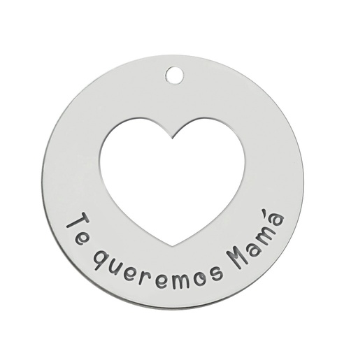 [AG3035] MI HISTORIA - ABALORIO PLATA 925MM TE QUEREMOS