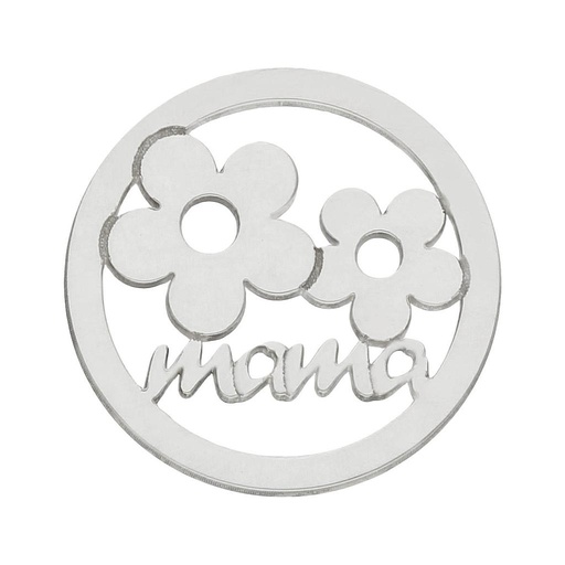 [AG3037] MI HISTORIA - ABALORIO PLATA 925MM MAMA FLORES