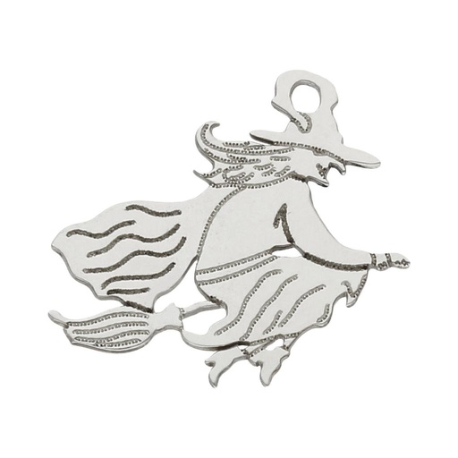 [AG3093] MI HISTORIA - ABALORIO PLATA 925MM BRUJA