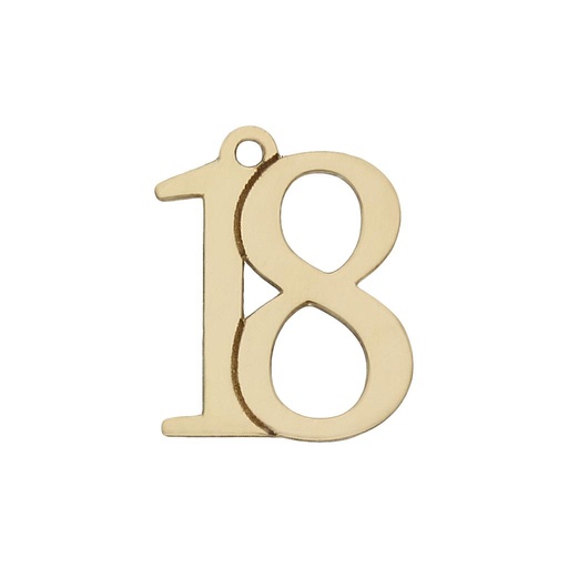 [HT225] MI HISTORIA - ABALORIO ORO 18KL NUMEROS