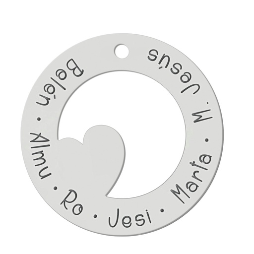 [AG3102] MI HISTORIA - ABALORIO PLATA 925MM CIRCULO