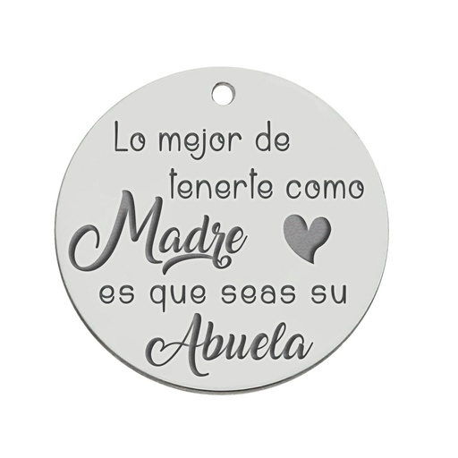 [AG3110] MI HISTORIA - ABALORIO PLATA 925MM ABUELA