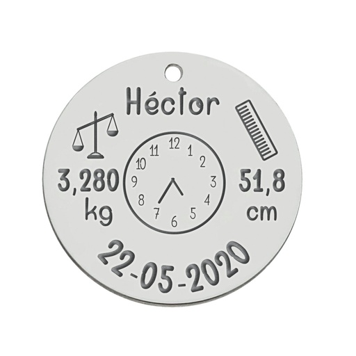 [AG3124] MI HISTORIA - ABALORIO PLATA 925MM NATALICIO