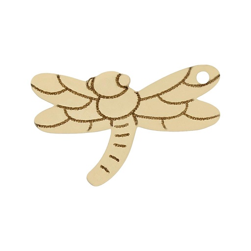 [HT262] MI HISTORIA - ABALORIO ORO 18KL LIBELULA