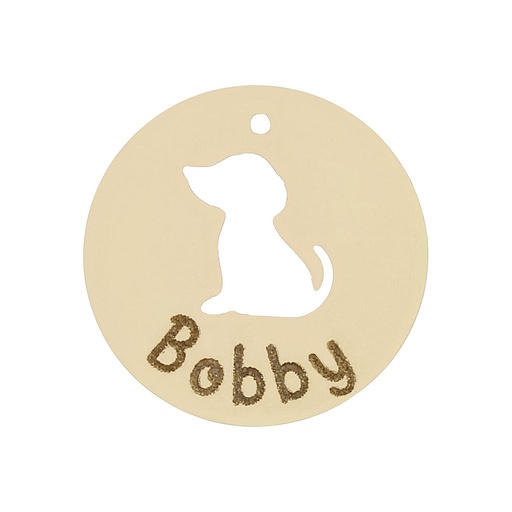 [HT266] MI HISTORIA - ABALORIO ORO 18KL PERRO