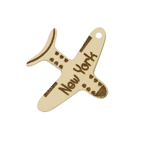 [HT278] MI HISTORIA - ABALORIO ORO 18KL AVION