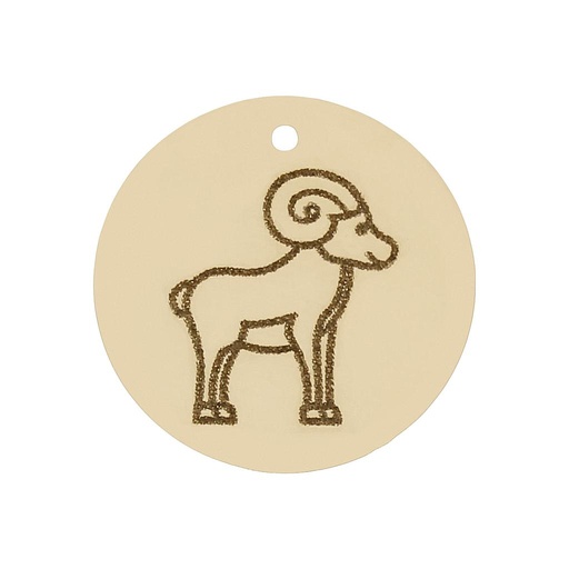 [HT282] MI HISTORIA - ABALORIO ORO 18KL HOROSCOPO ARIES