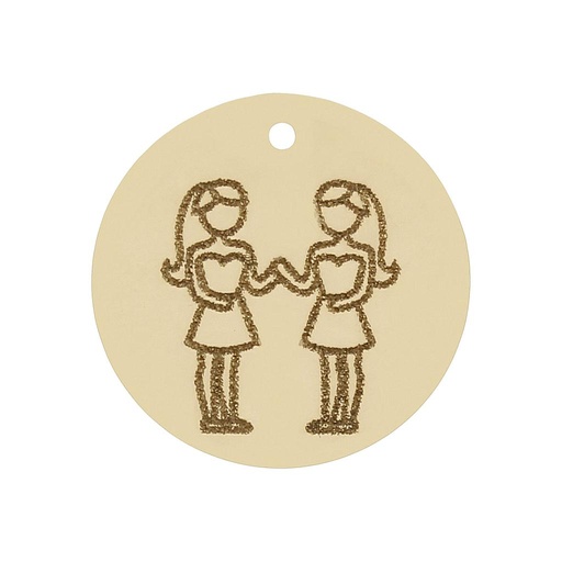 [HT284] MI HISTORIA - ABALORIO ORO 18KL HOROSCOPO GEMINIS