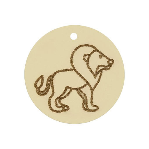 [HT286] MI HISTORIA - ABALORIO ORO 18KL HOROSCOPO LEO