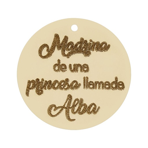 [HT314] MI HISTORIA - ABALORIO ORO 18KL MADRINA