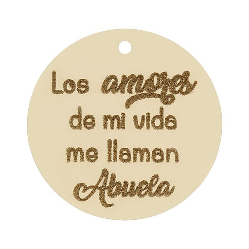 [HT325] MI HISTORIA - ABALORIO ORO 18KL FRASE AMORES