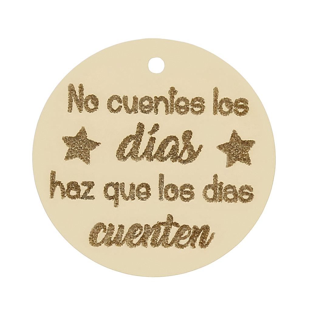 MI HISTORIA - ABALORIO ORO 18KL FRASE DIAS