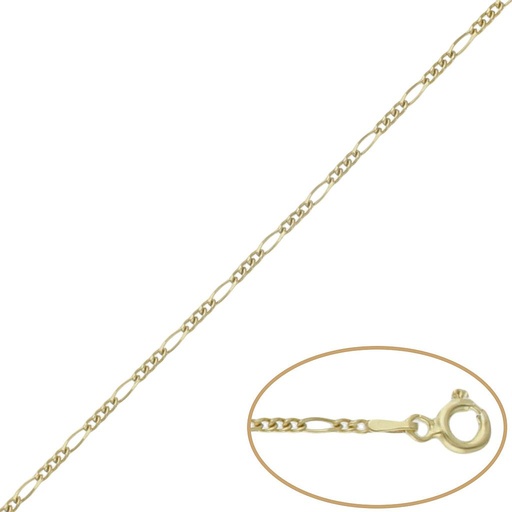 CADENA PLATA CHAPADA ORO 3X1 - 2MM