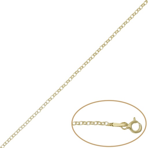CADENA ROLOT PLATA CHAPADA ORO - 1MM