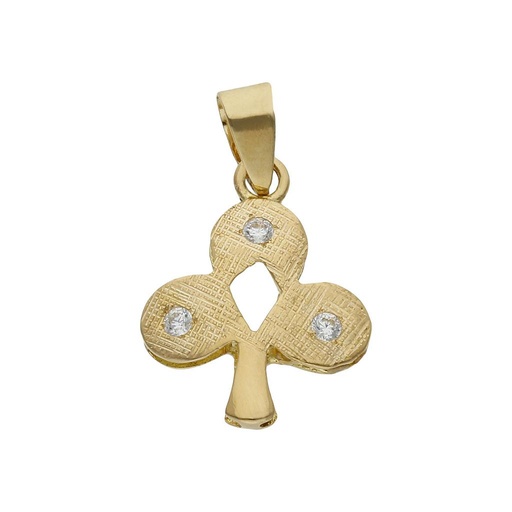 [G1052] COLGANTE ORO 18KL TREBOL