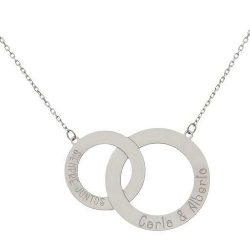 [AG2087] GARGANTILLA PLATA 925MM - 2 AROS