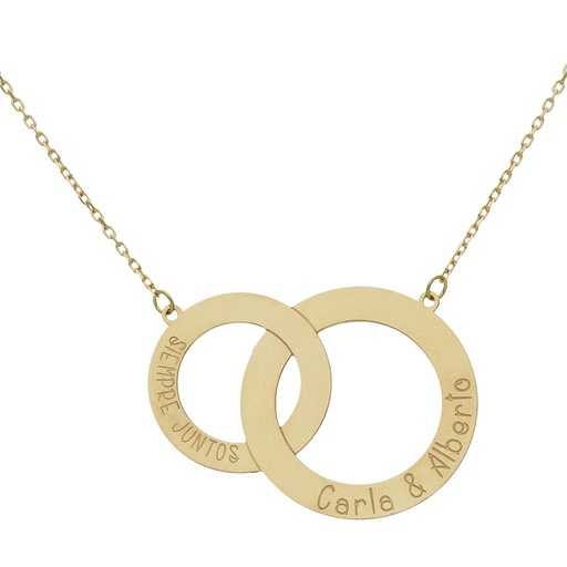 [G1082] GARGANTILLA ORO 18KL 2 AROS