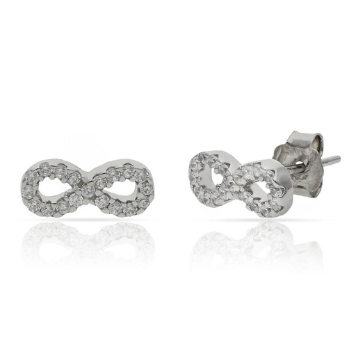 [AG1648] PENDIENTES PLATA 925MM INFINITO CIRCONITAS - 5x12MM