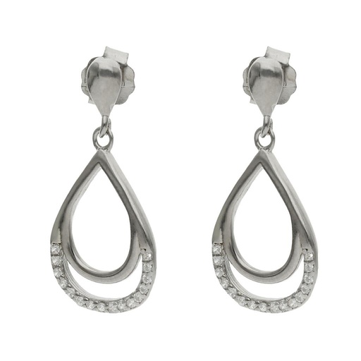 [AG1655] PENDIENTES PLATA 925MM CIRCONITAS - 12x24MM