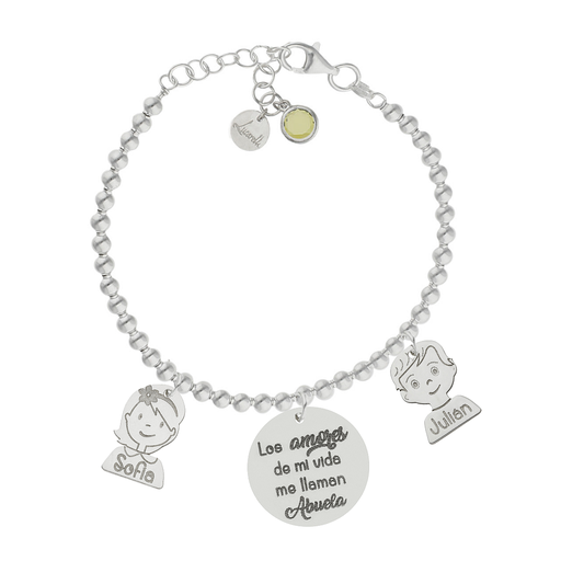 [AG3202] PULSERA MI HISTORIA PLATA 925MM BOLAS AMORES