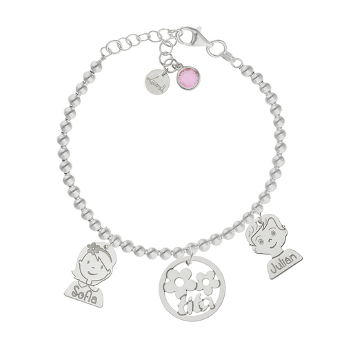[AG3203] PULSERA MI HISTORIA PLATA 925MM BOLAS TITA
