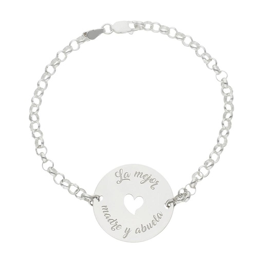 [AG318] PULSERA PLATA 925MM LA MEJOR MAMA Y ABUELA