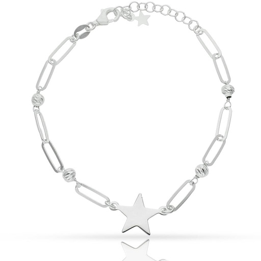 [AG300] PULSERA PLATA 925MM ESTRELLA + BOLAS