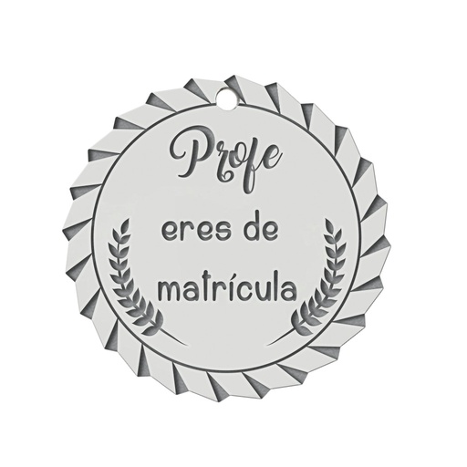 [AG3144] MI HISTORIA - ABALORIO PROFE MATRICULA PLATA 925MM