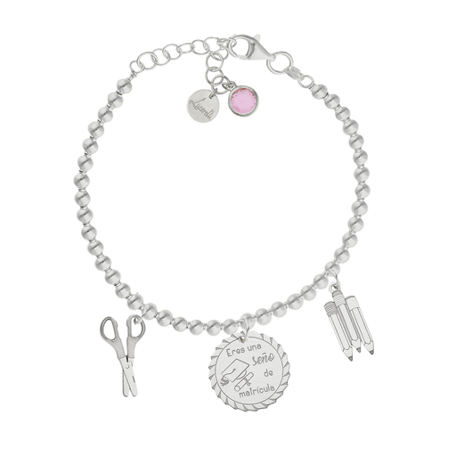 [AG3217] PULSERA MI HISTORIA PLATA 925MM BOLAS SEÑO