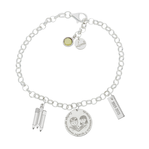 [AG3220] PULSERA MI HISTORIA PLATA 925MM COLEGIO