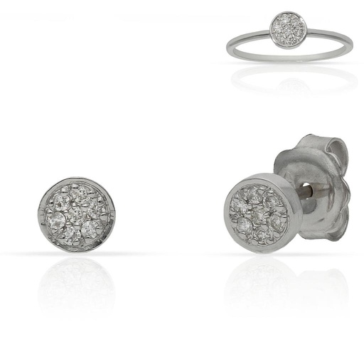 [LCR675BP] PENDIENTES ORO BLANCO 18KL DIAMANTES