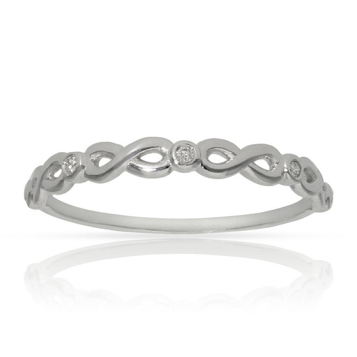 SORTIJA ORO BLANCO 18KL DIAMANTES INFINITOS