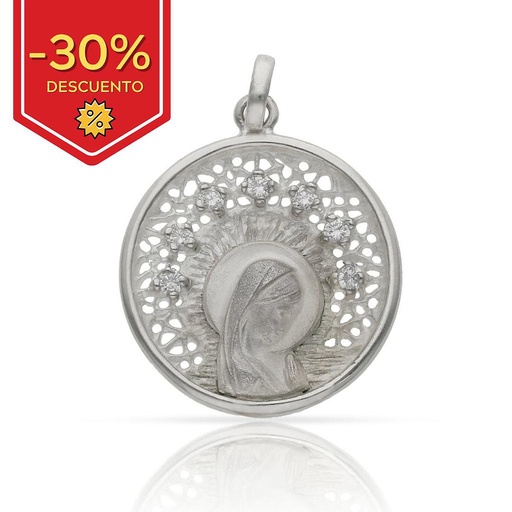 [AG4025] MEDALLA PLATA 925MM VIRGEN NIÑA - 22MM
