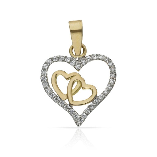 [GL55] COLGANTE ORO 18KL CORAZONES