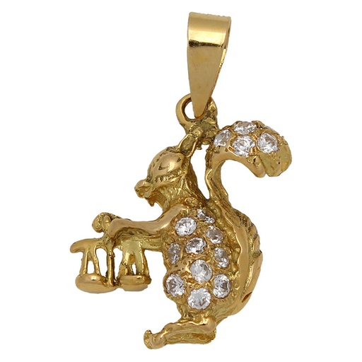 [GL41] COLGANTE ORO 18KL HOROSCOPO LIBRA