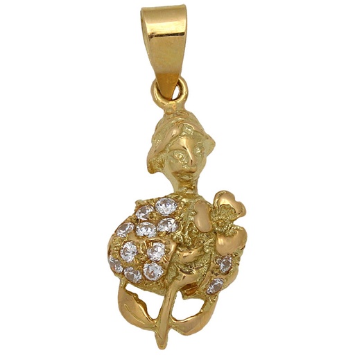 [GL40] COLGANTE ORO 18KL HOROSCOPO VIRGO