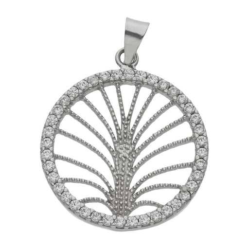 [GL75] COLGANTE ORO BLANCO 18KL CIRCONITAS